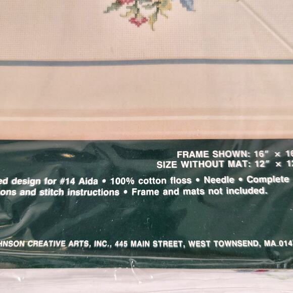 Elsa Williams Heartfelt Wreath Counted Cross-Stitch Kit Floss Needle Instruction - Picture 13 of 16